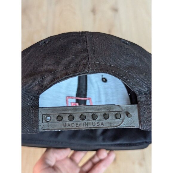 Vintage 90s Black Embroidred Auburn Foundry Club 5 Panel Snapback / USA Made - Picture 3 of 6
